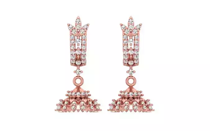 Women Earrings 3dm STL OBJ FBX Renders Details 3D print model
