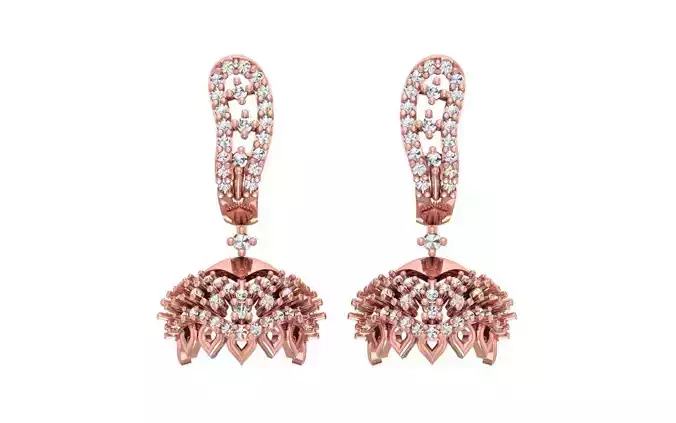 Women Earrings 3dm STL OBJ FBX Renders Details 3D print model