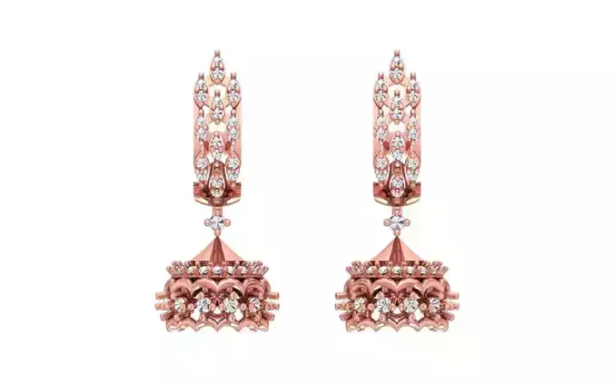 Women Earrings 3dm STL OBJ FBX Renders Details