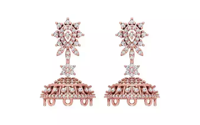 Women Earrings 3dm STL OBJ FBX Renders Details