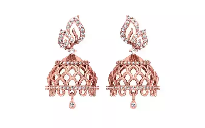 Women Earrings 3dm STL OBJ FBX Renders Details 3D print model