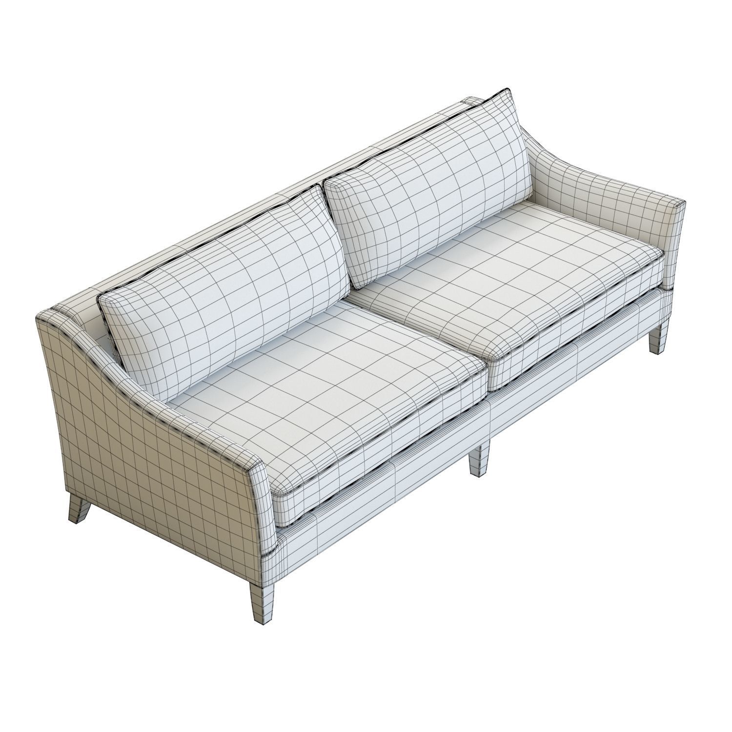 Crate and Barrel Keely Sofa 3D model_12