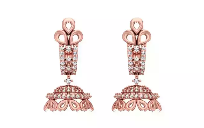 Women Earrings 3dm STL OBJ FBX Renders Details 3D print model