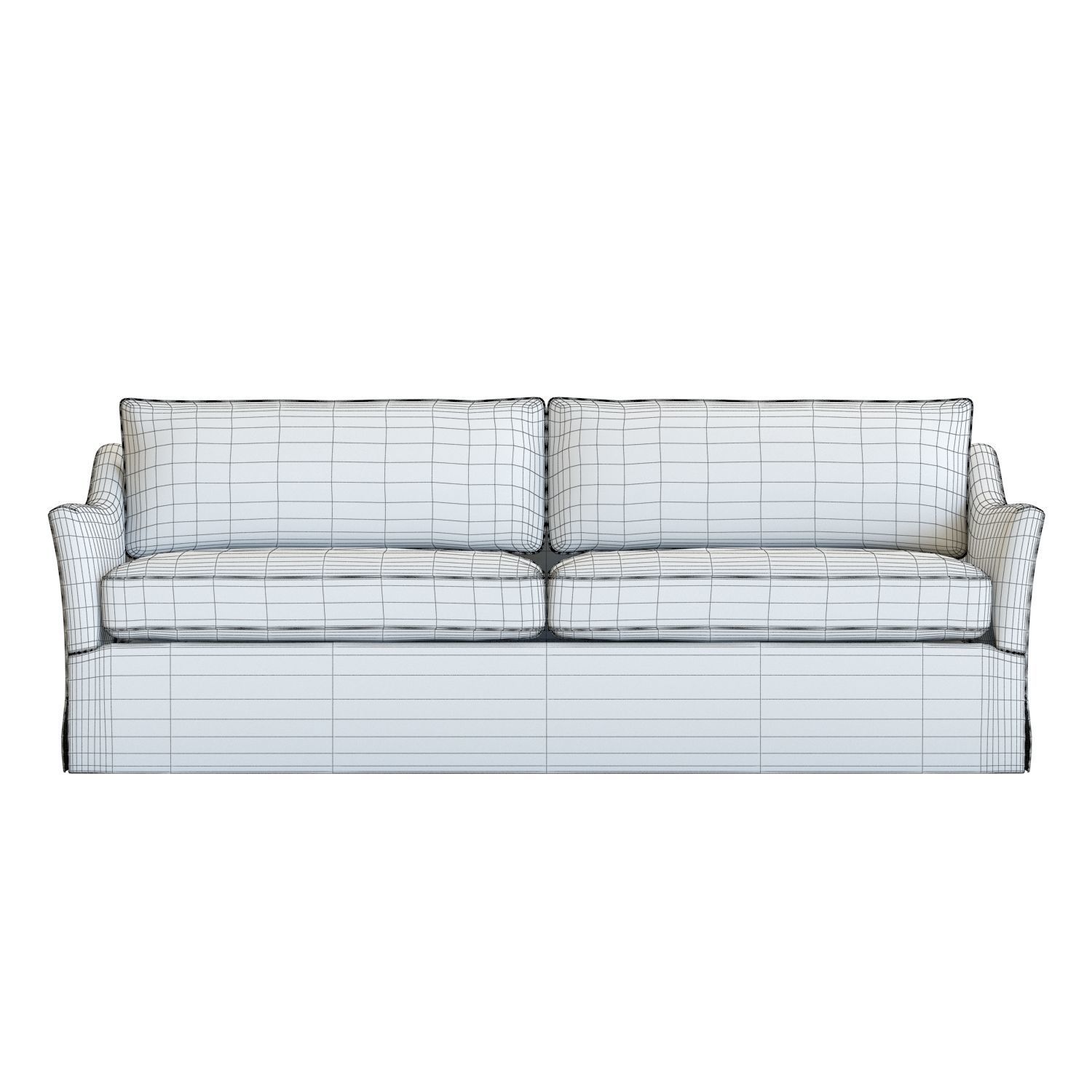 Crate and Barrel Keely Slipcovered Sofa 3D model_13