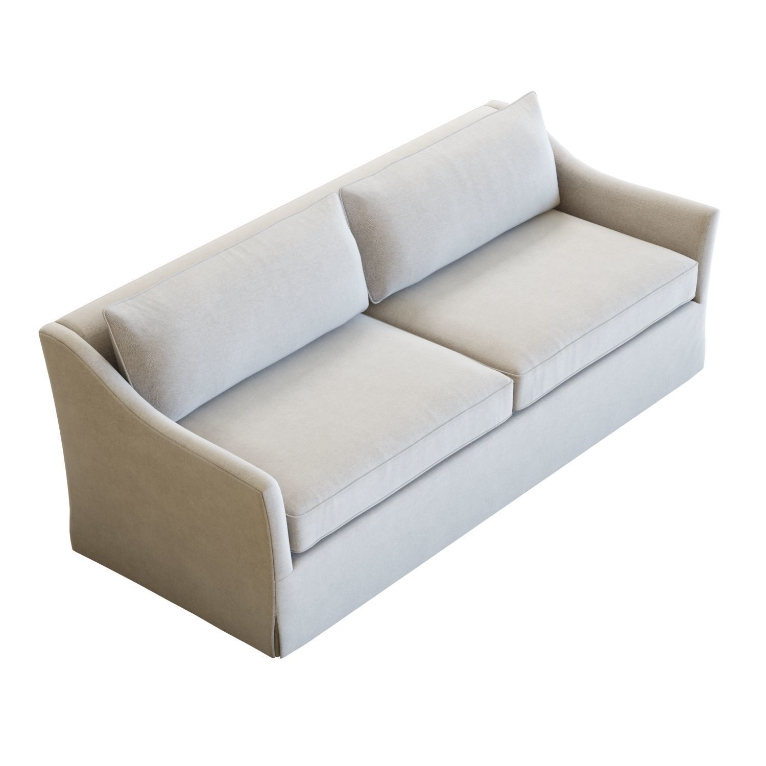 Crate and Barrel Keely Slipcovered Sofa 3D model_3