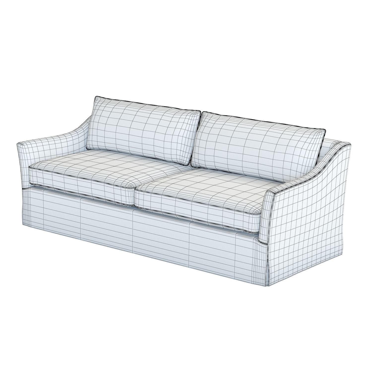 Crate and Barrel Keely Slipcovered Sofa 3D model_14