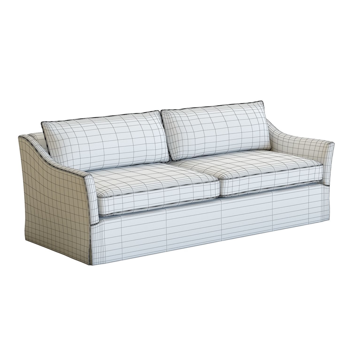 Crate and Barrel Keely Slipcovered Sofa 3D model_11