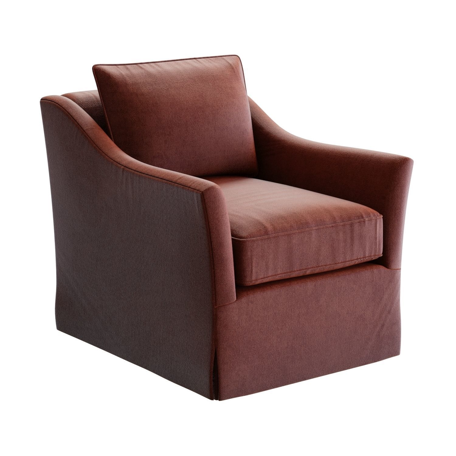 Crate and Barrel Keely Slipcovered Armchair 3D model_7