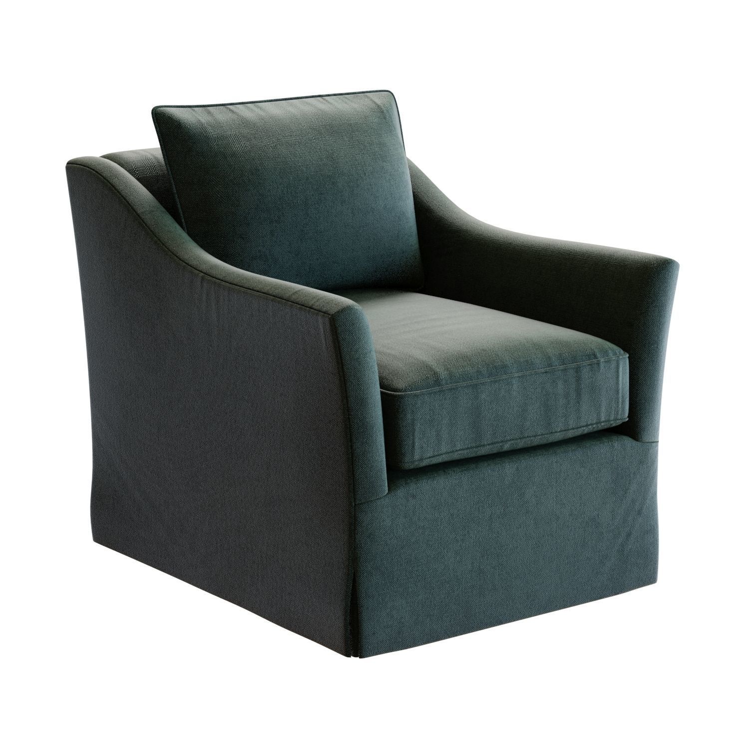 Crate and Barrel Keely Slipcovered Armchair 3D model_8