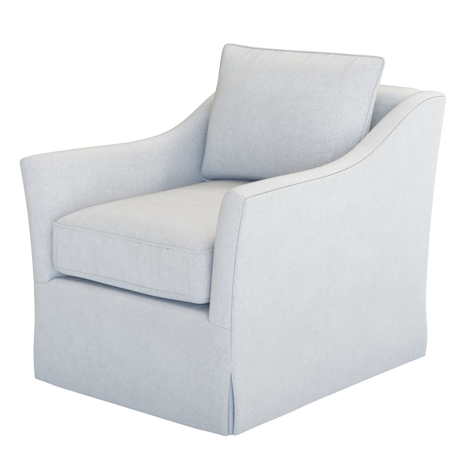 Crate and Barrel Keely Slipcovered Armchair 3D model_4