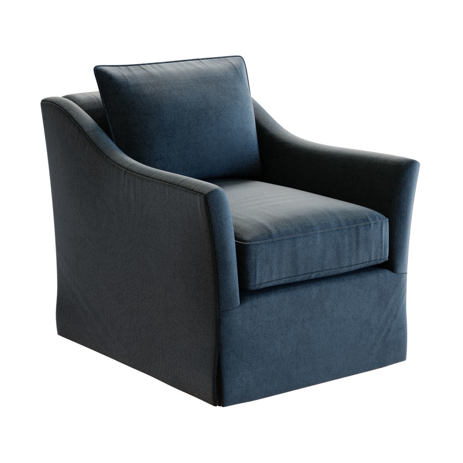 Crate and Barrel Keely Slipcovered Armchair 3D model_6