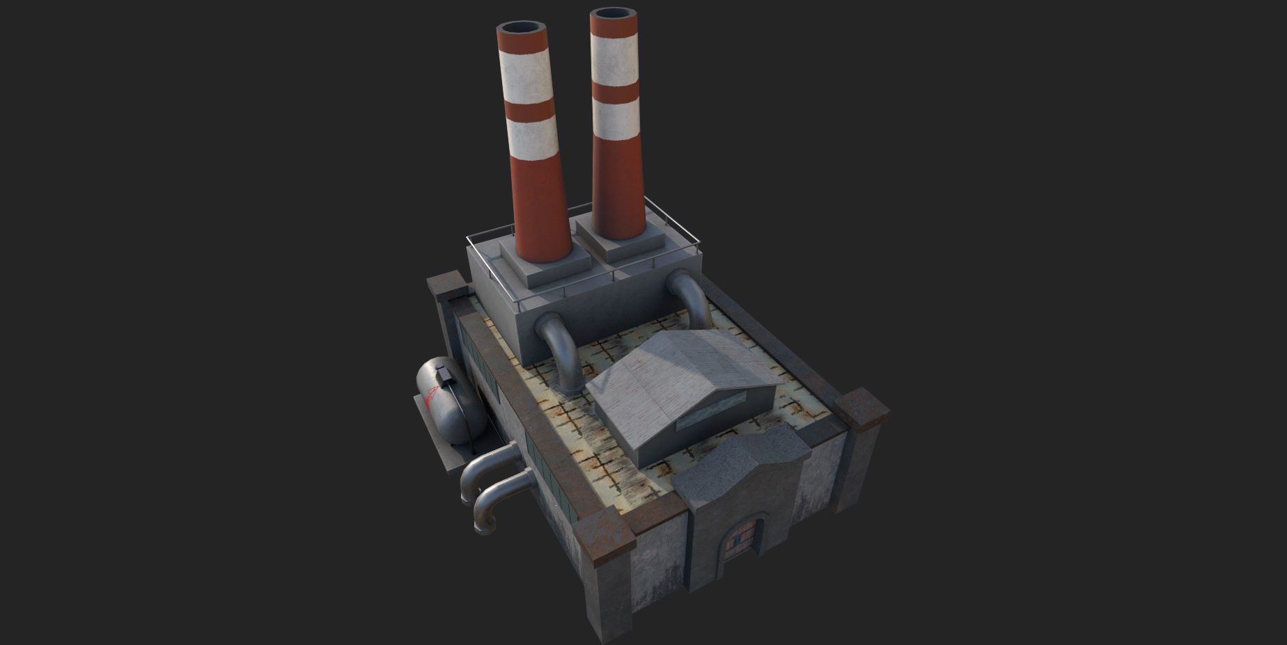 Old Abdoned Factory Low Poly Model Low-poly 3D Low-poly 3D model_5