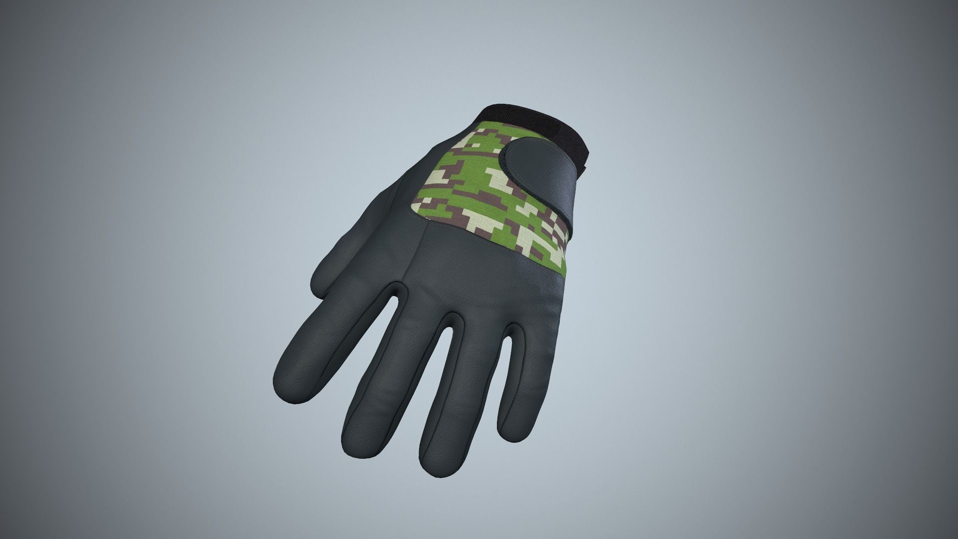 Gloves 01 Military Low-poly 3D model_9
