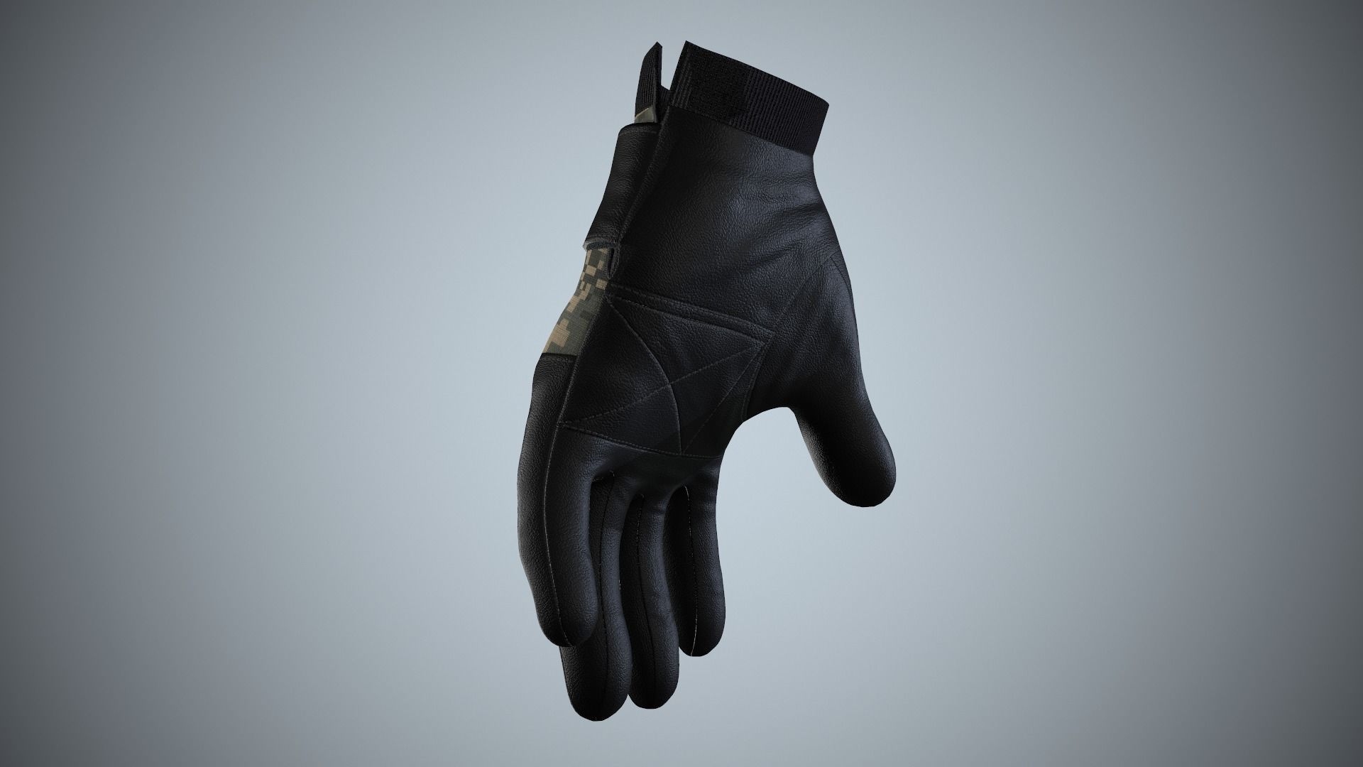 Gloves 01 Military Low-poly 3D model_2