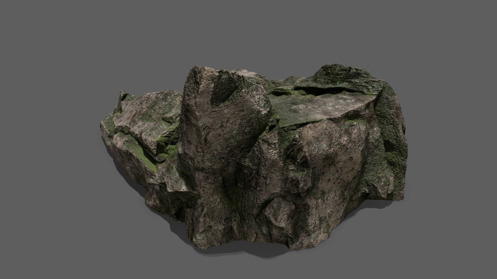 Stairs set of made from rocks Low-poly 3D model_4