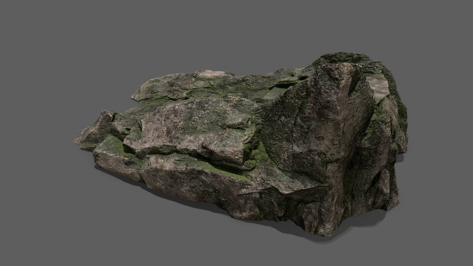 Stairs set of made from rocks Low-poly 3D model_3