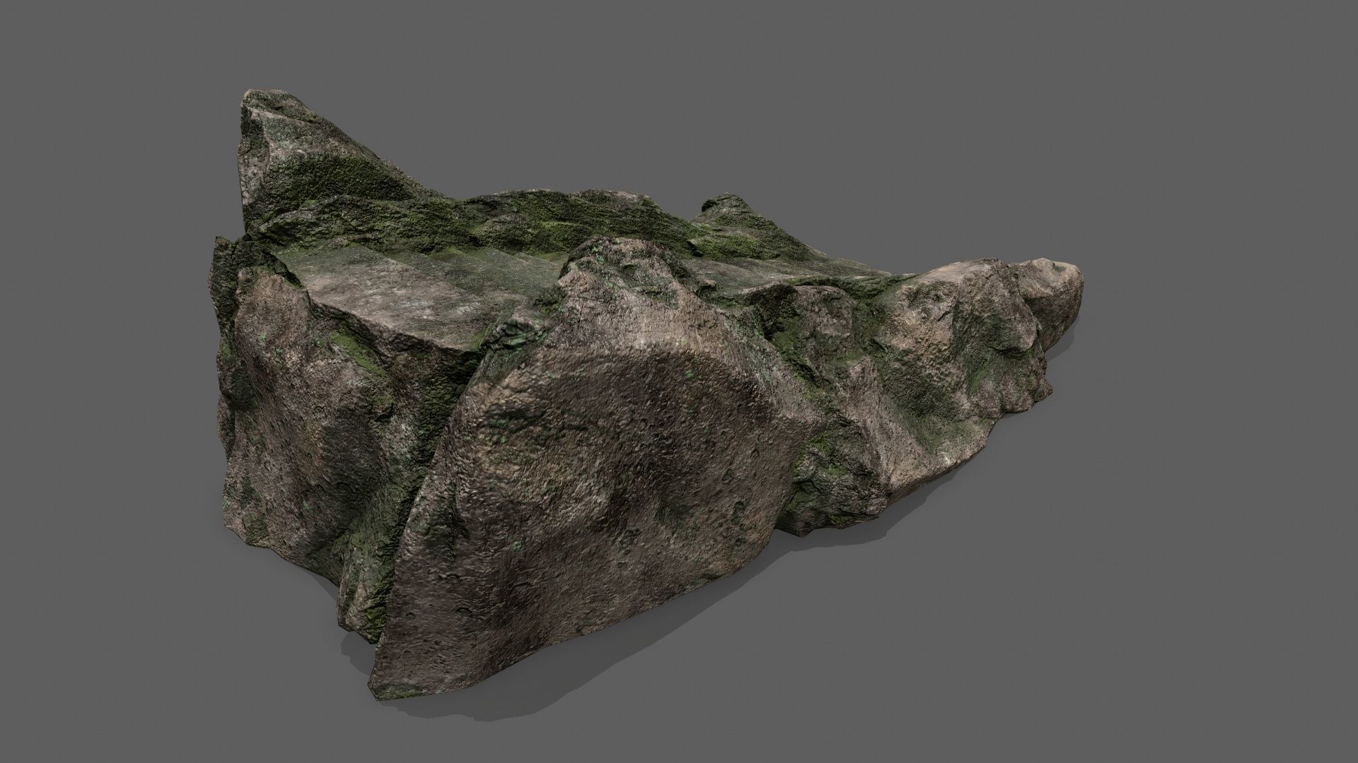 Stairs set of made from rocks Low-poly 3D model_6