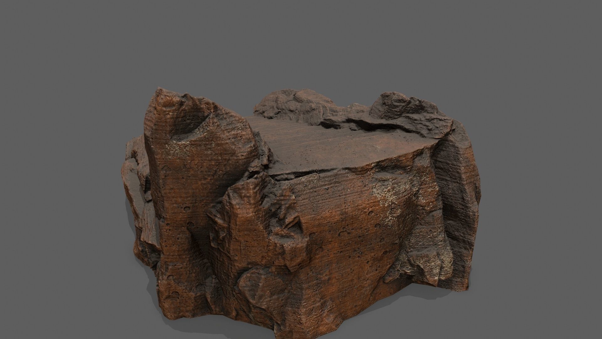 Stairs wooden staircase Low-poly 3D model_5