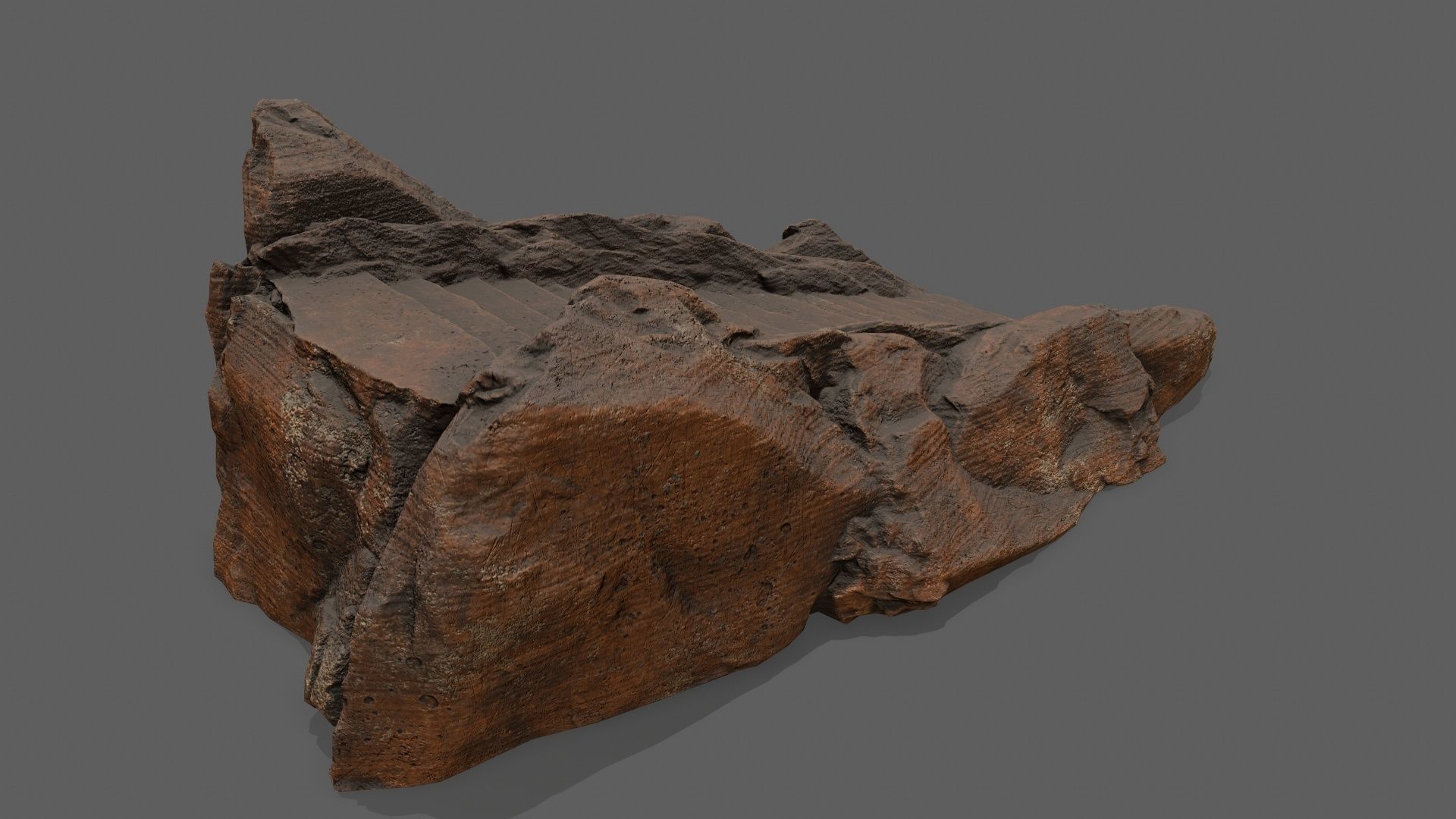 Stairs wooden staircase Low-poly 3D model_7