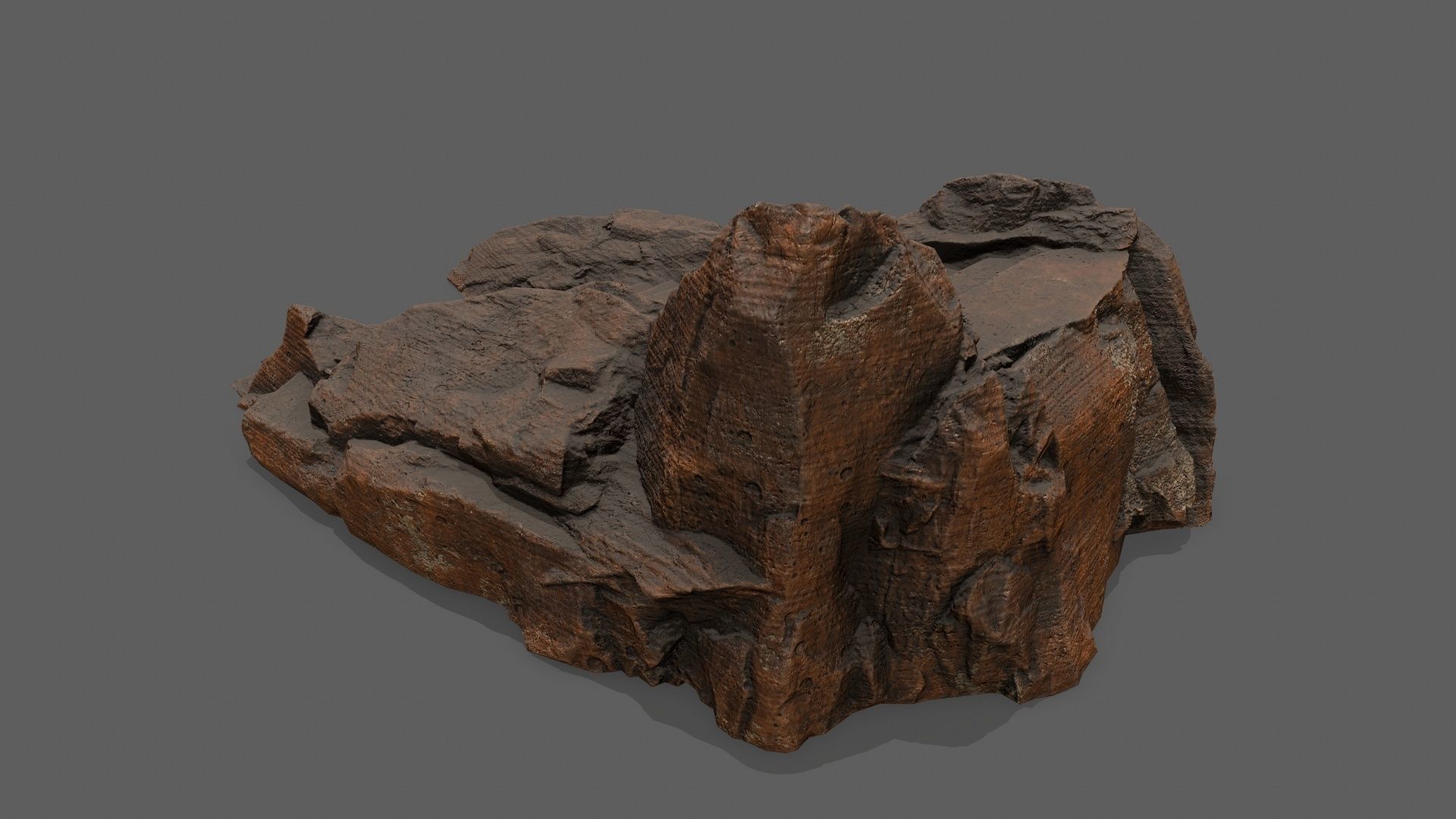 Stairs wooden staircase Low-poly 3D model_4