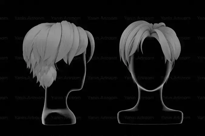 3D Model Short Hair style for Women no1