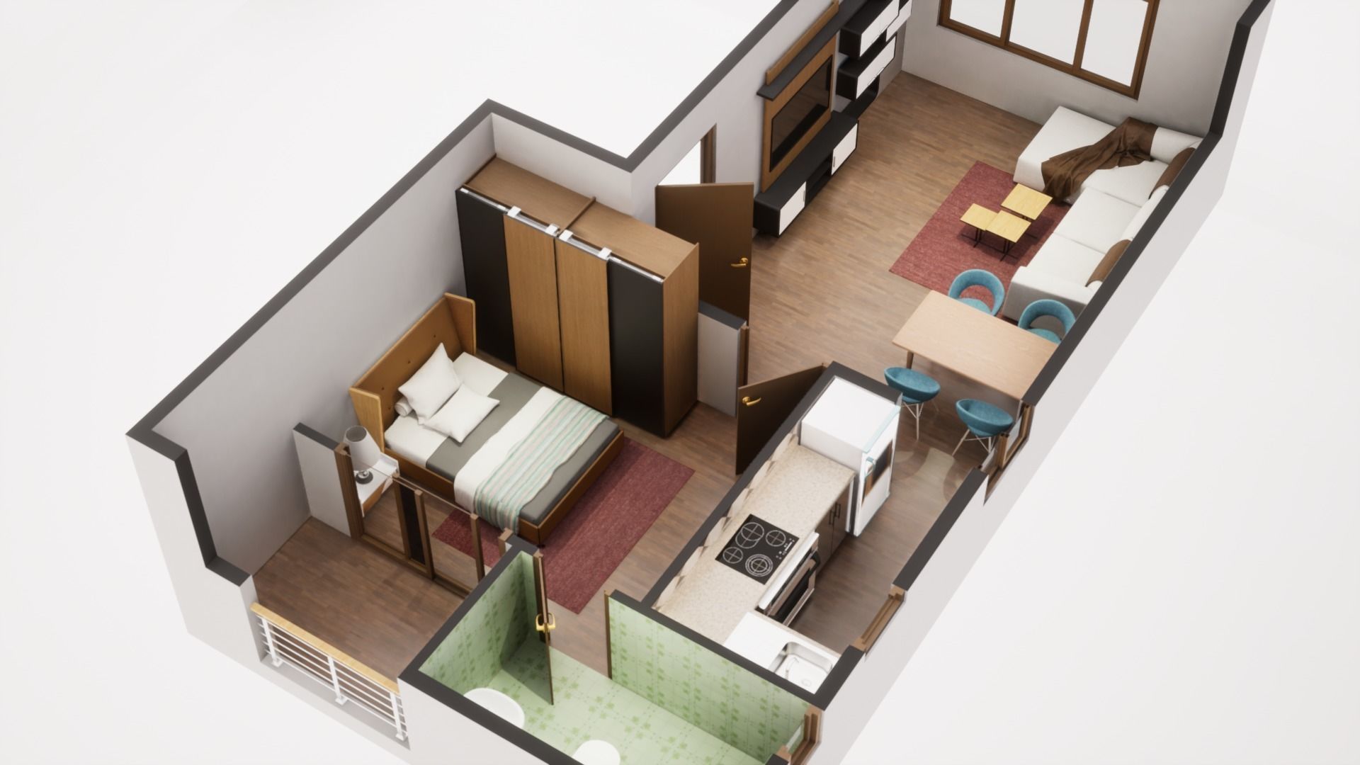 3D Floor Plan Model 19 3D model_2