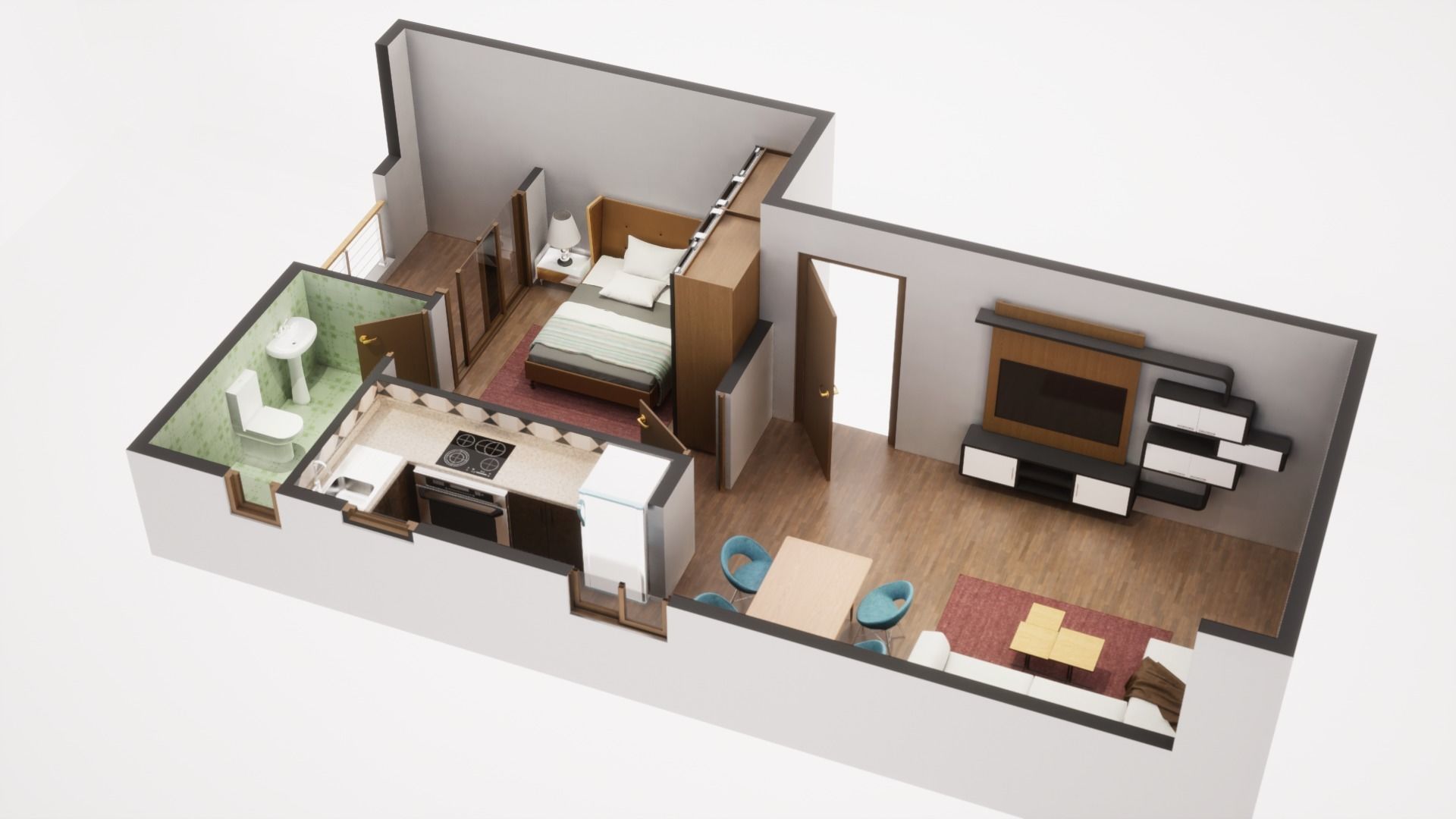 3D Floor Plan Model 19 3D model_4