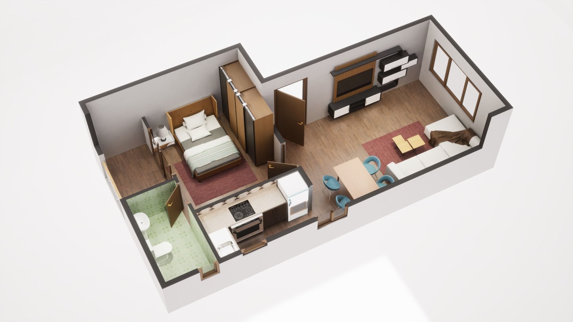 3D Floor Plan Model 19 3D model_1