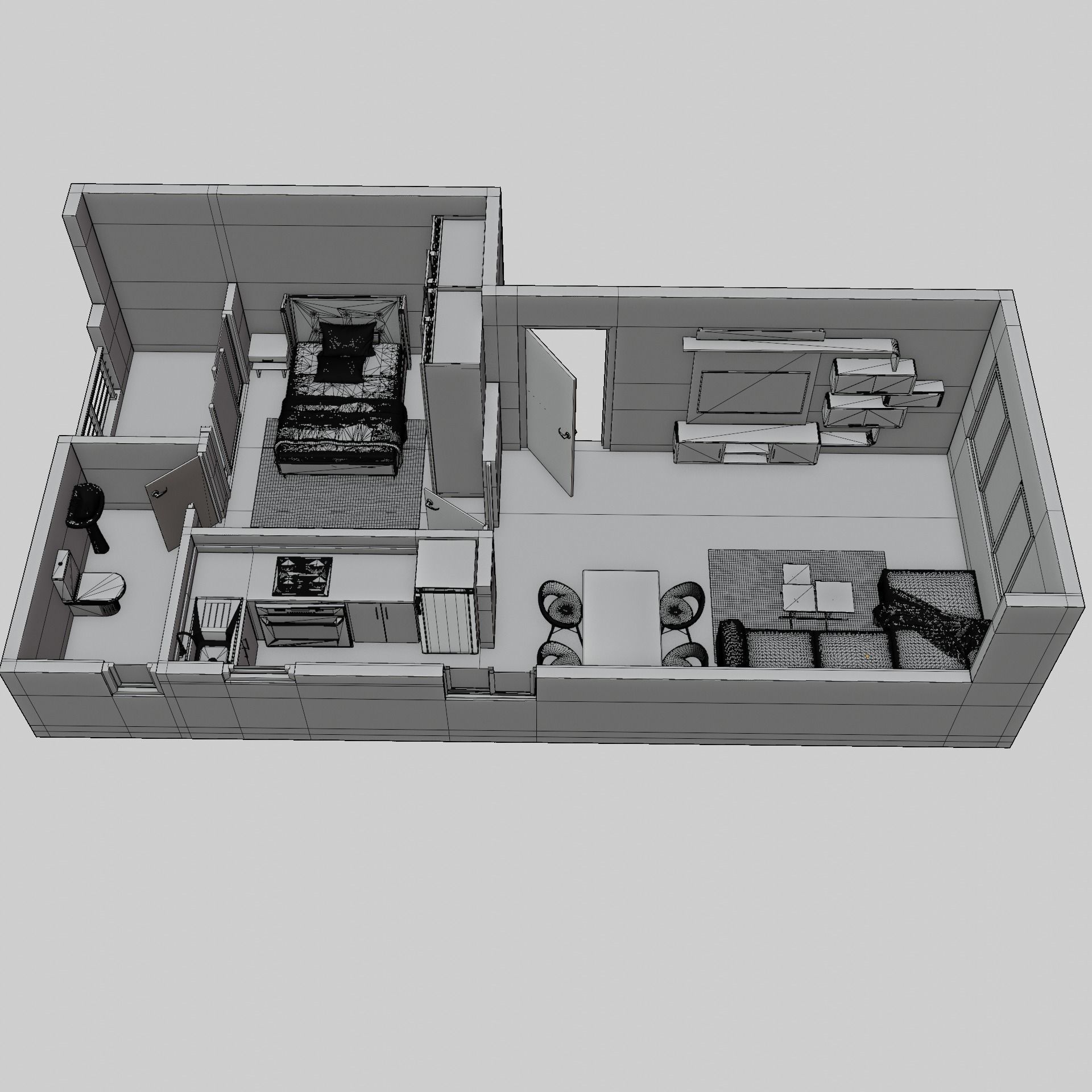 3D Floor Plan Model 19 3D model_5