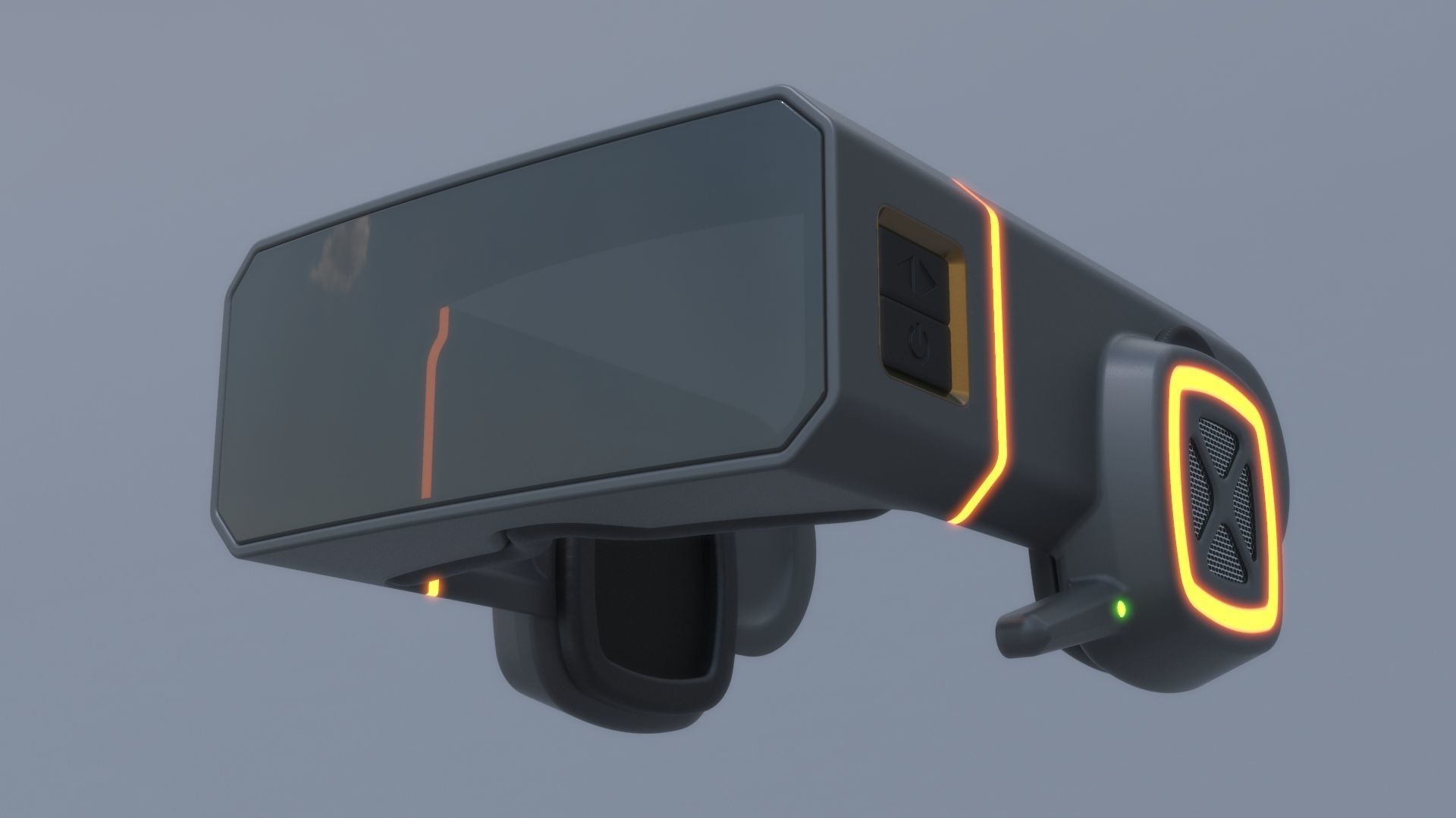 Military sci-fi helmet glasses and VR pack x2 3D Model Collection_18