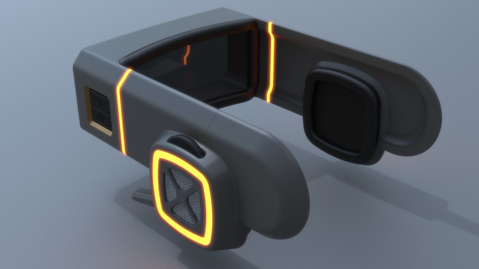 Military sci-fi helmet glasses and VR pack x2 3D Model Collection_30