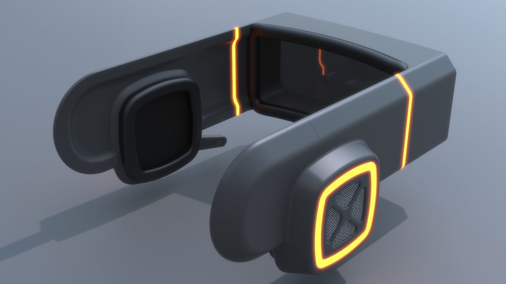 Military sci-fi helmet glasses and VR pack x2 3D Model Collection_14