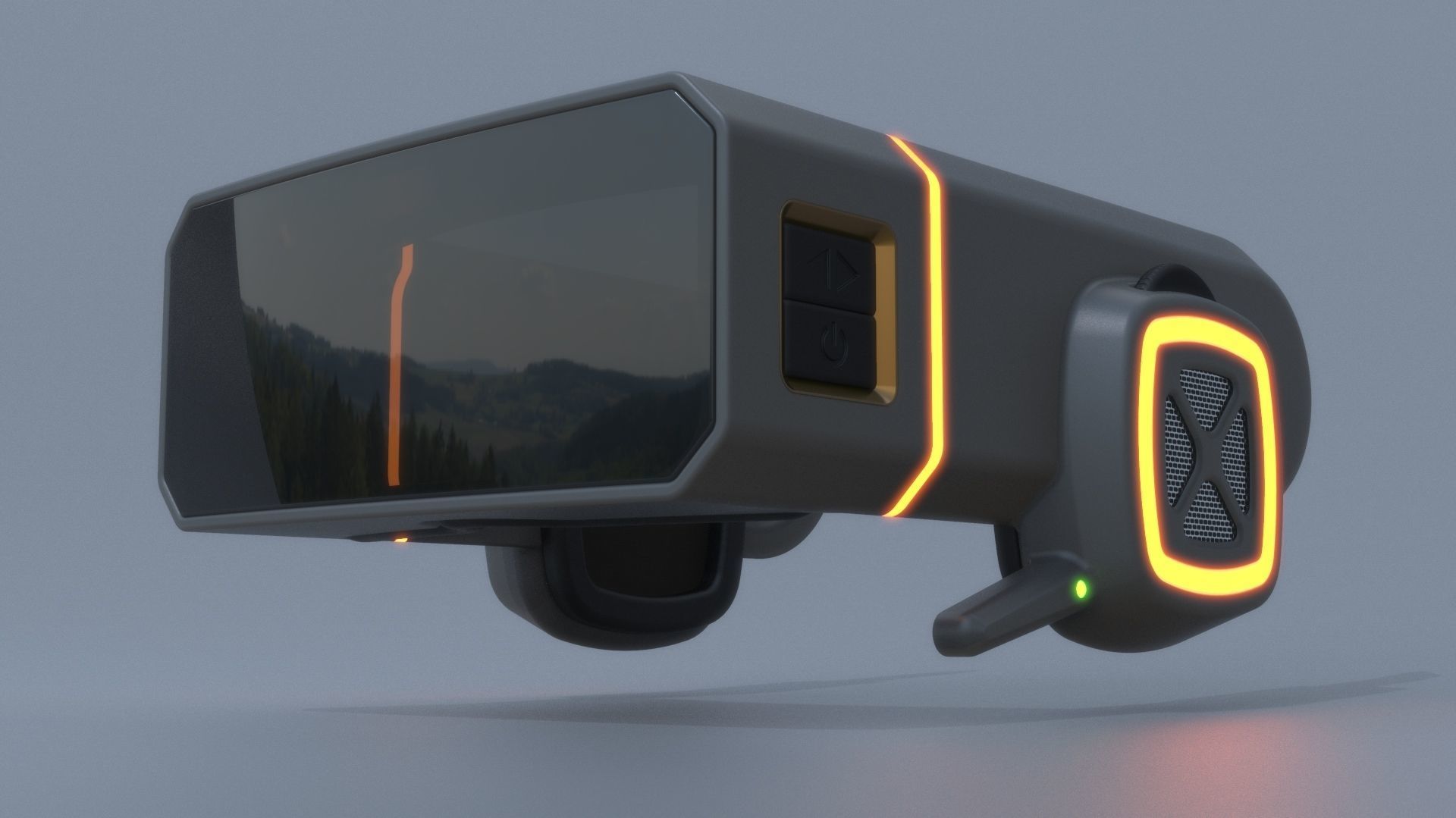 Military sci-fi helmet glasses and VR pack x2 3D Model Collection_28