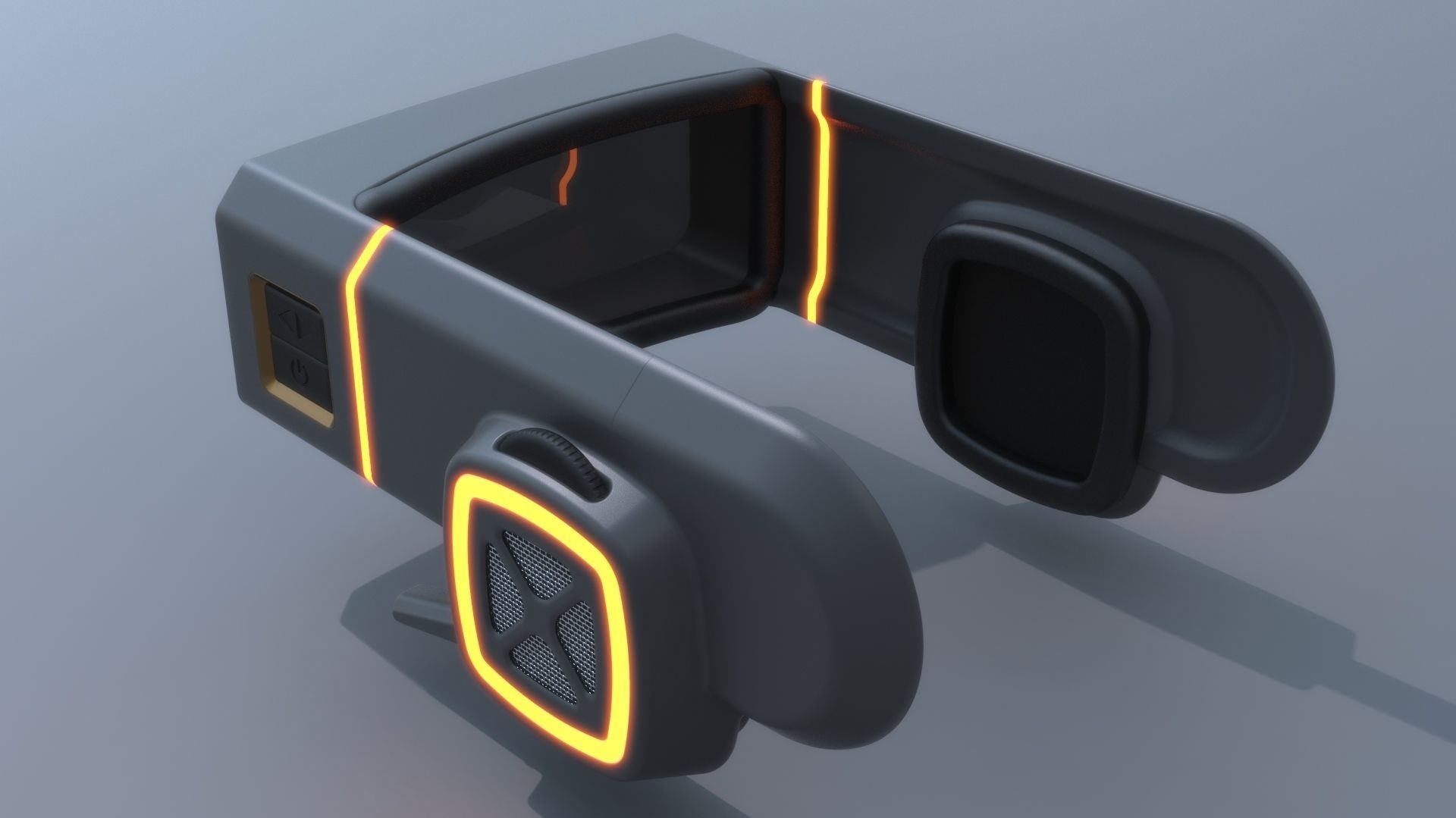 Military sci-fi helmet glasses and VR pack x2 3D Model Collection_16