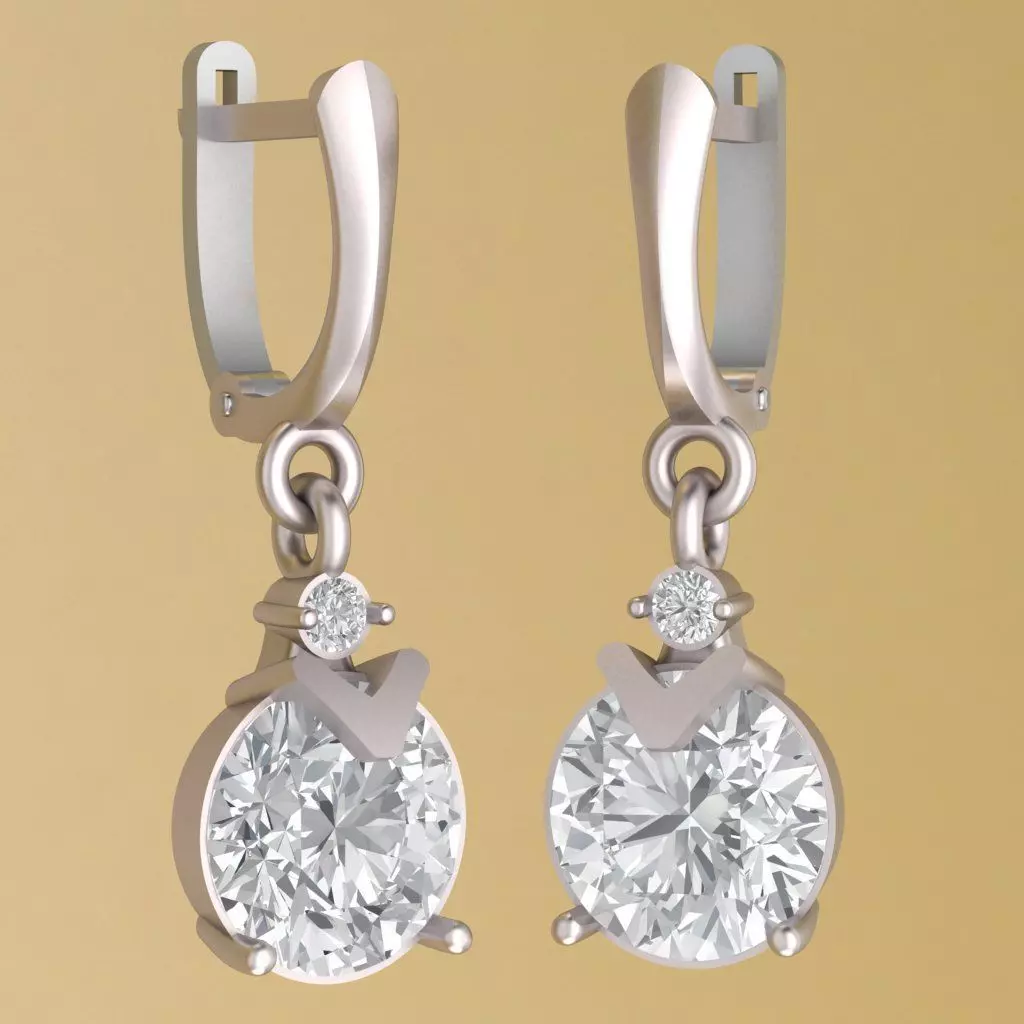 Earrings Eight 3D print model