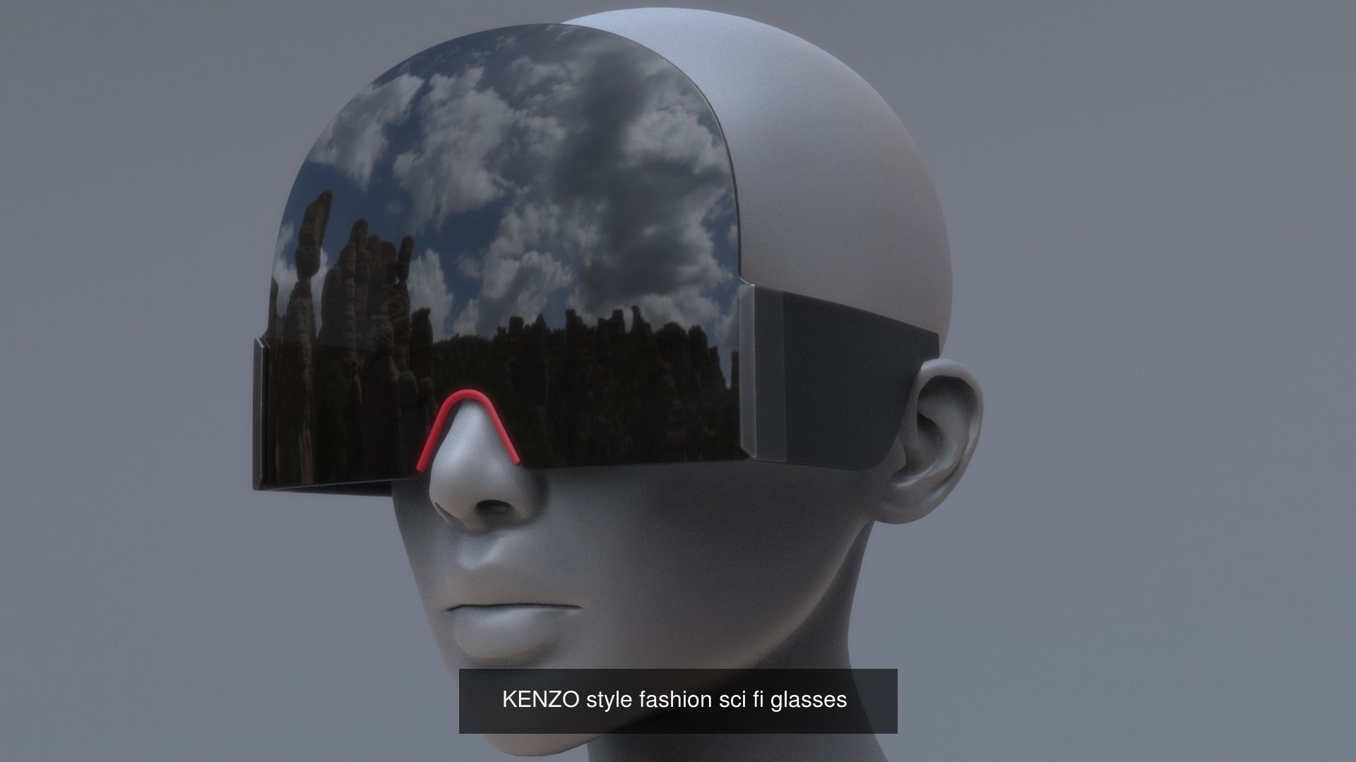 Fashion Sci fi glasses pack x9 3D Model Collection_2