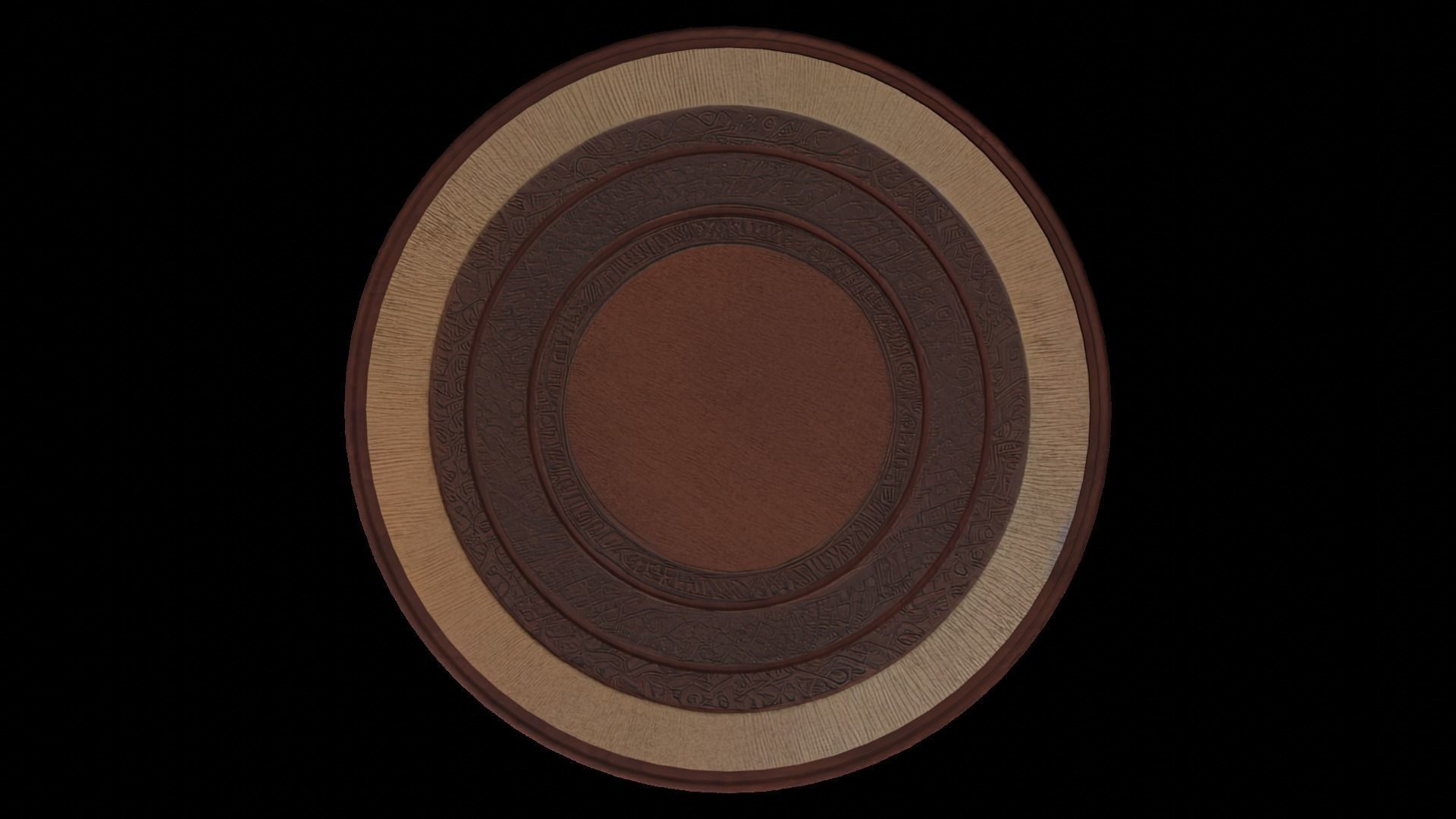 Antique Table 02 Low-poly 3D model_4