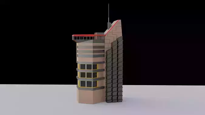 Low Poly Building tall
