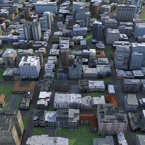 City 61 Low-poly 3D model