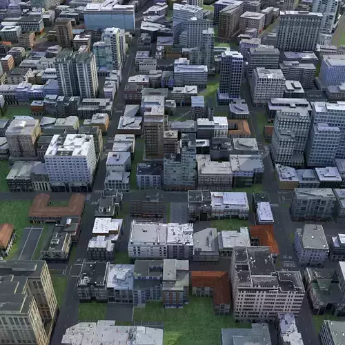 City 61 Low-poly 3D model