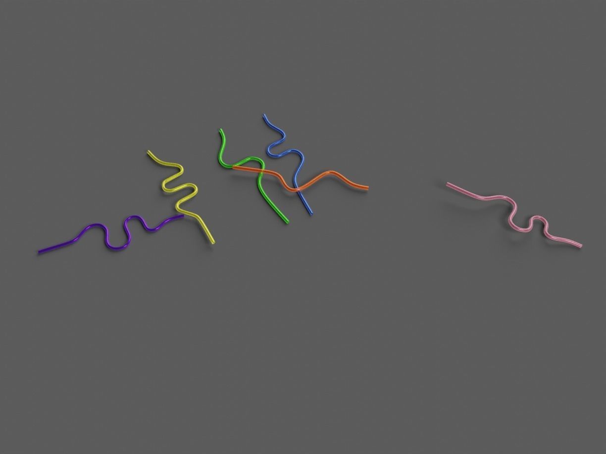 Silly Straws Batch 01 Low-poly 3D model_1