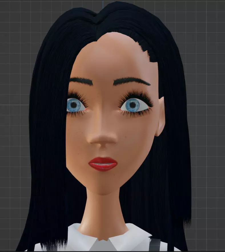 School Girl Free low-poly 3D model