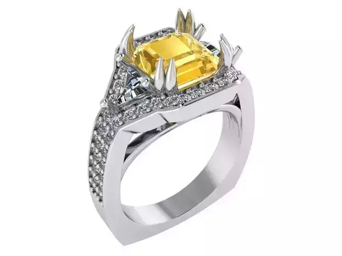 Magnificent Yellow Ring 2709 3D print model