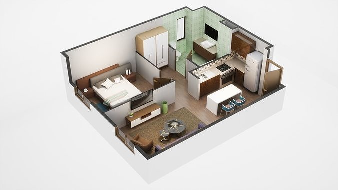 3D Floor Plan Model 20 3D model | CGTrader