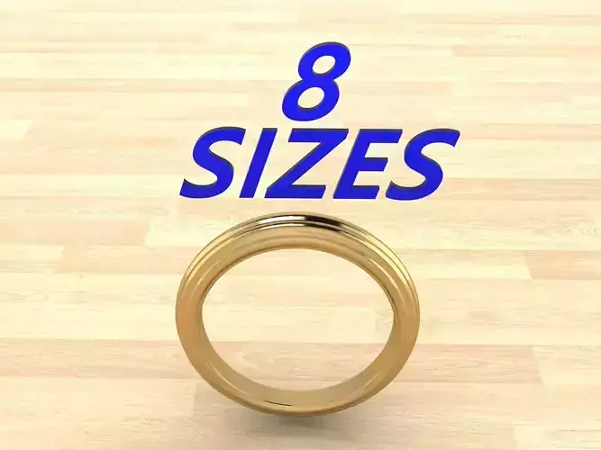 Wedding engagement ring without stone - 8 sizes