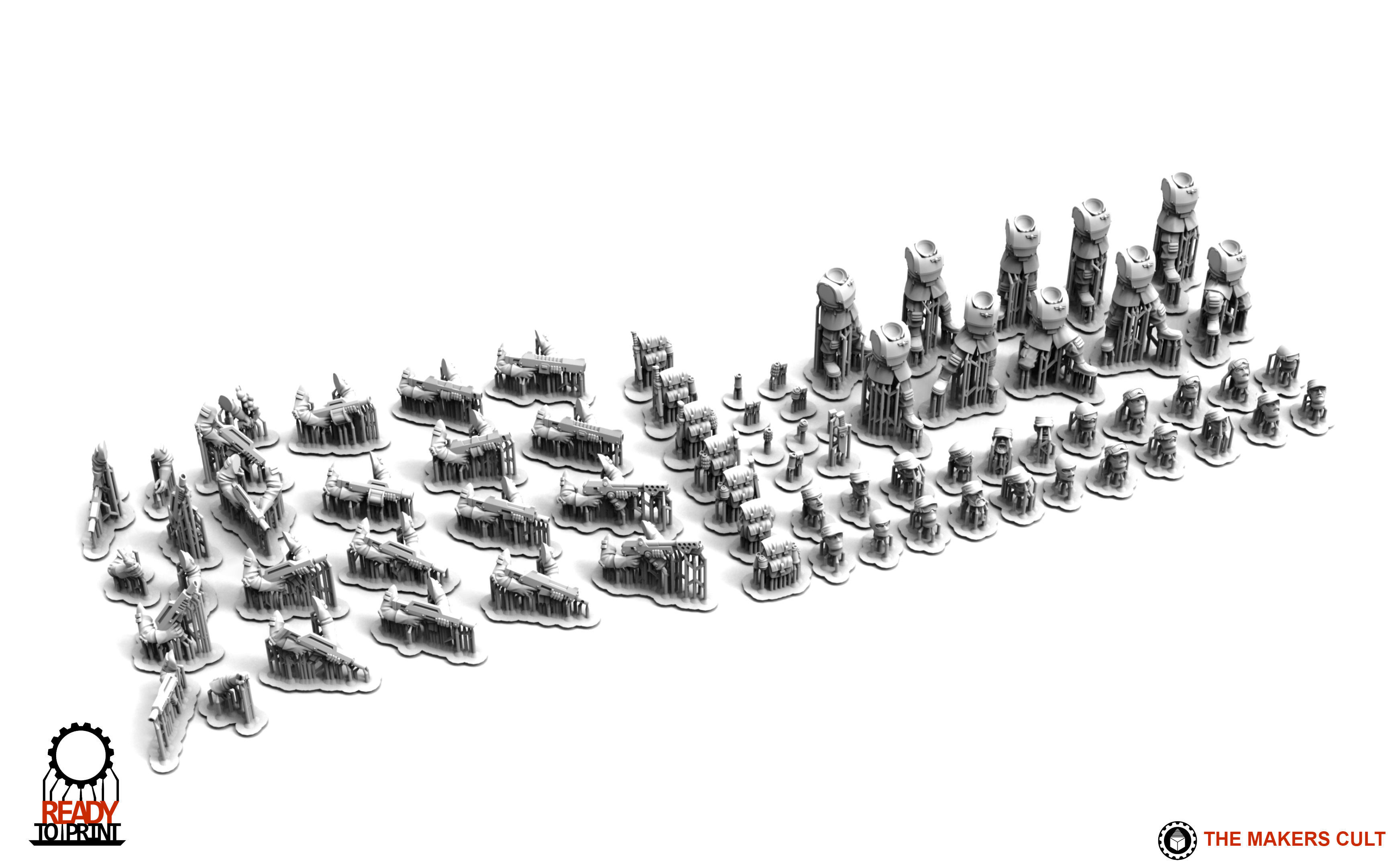 Universal Guard Light Infantry Builder 3D model 3D printable CGTrader