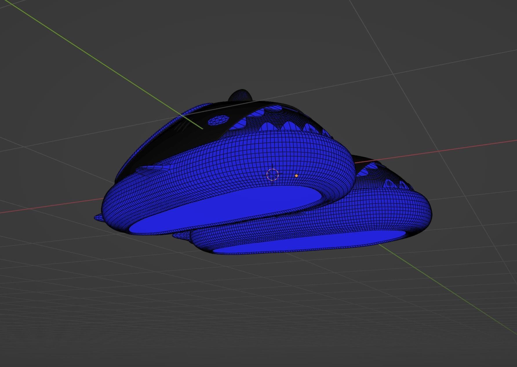 Shark FlipFlops Winter Slippers  3D model_2