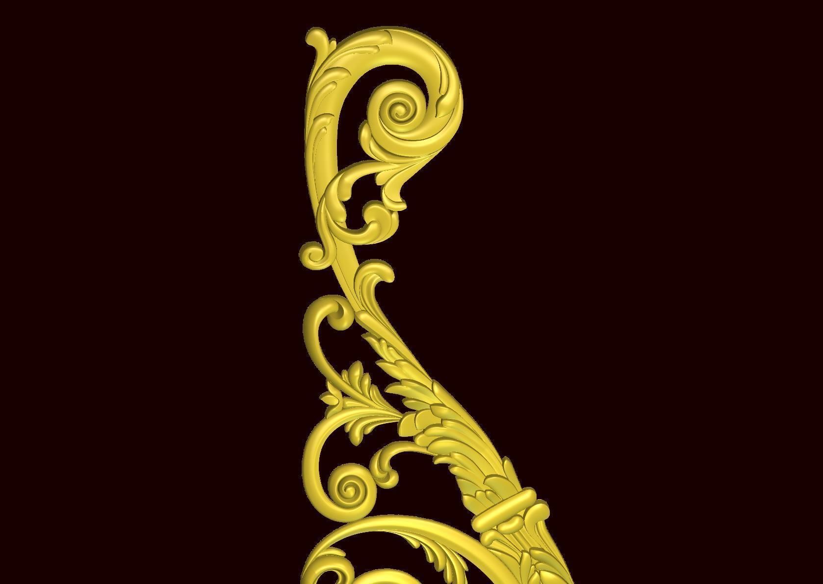 Classic decor ornament 195 3D model_4