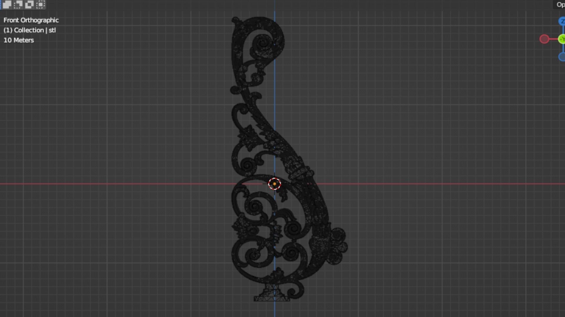 Classic decor ornament 195 3D model_6