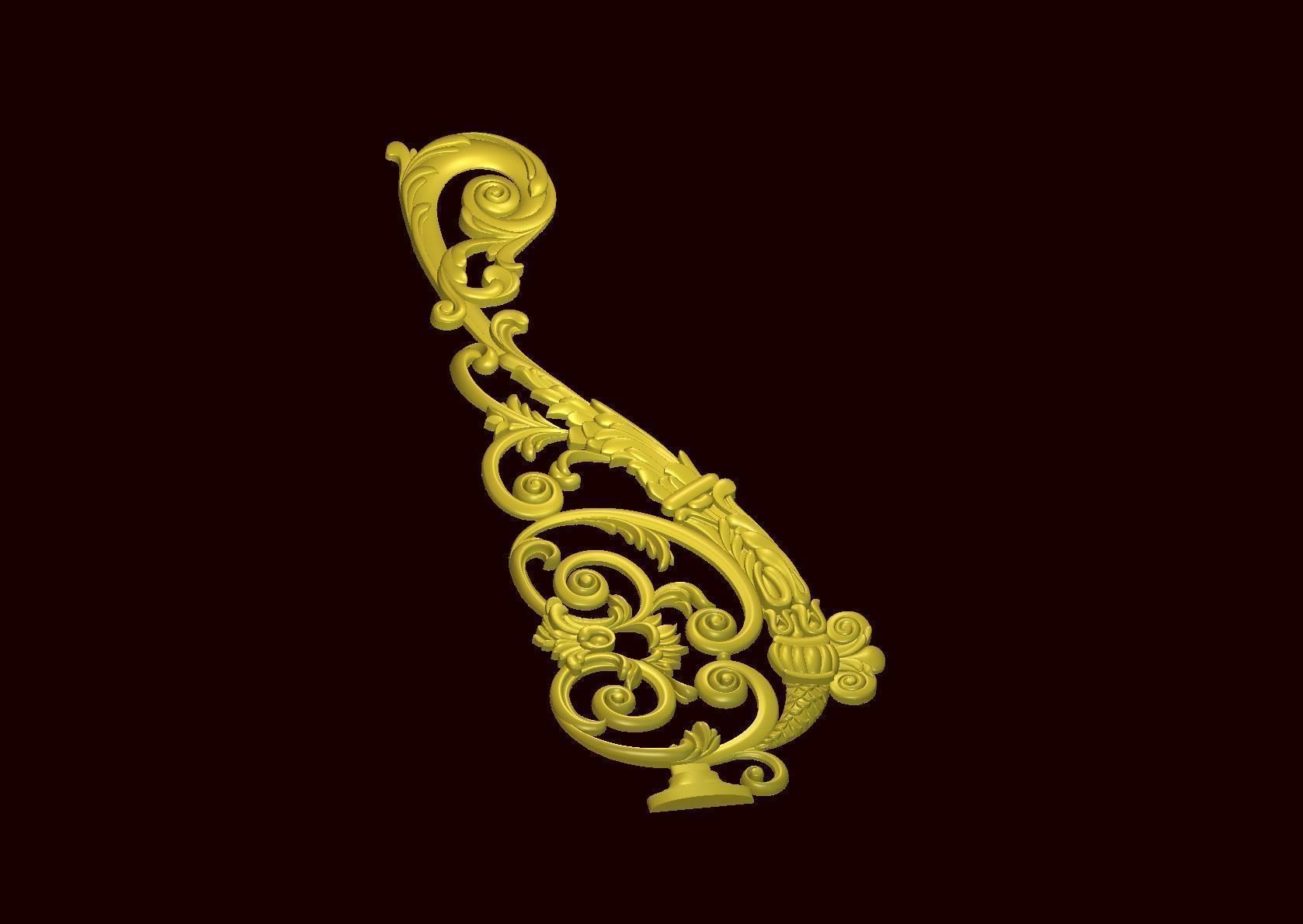 Classic decor ornament 195 3D model_2